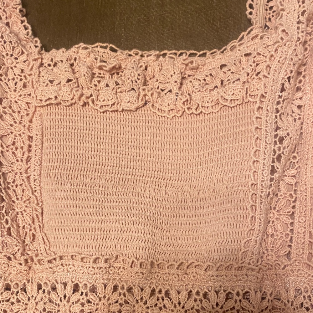 Victoria’s Secret Charming Peach Bohemian style Mini Dress - Picture 5 of 5